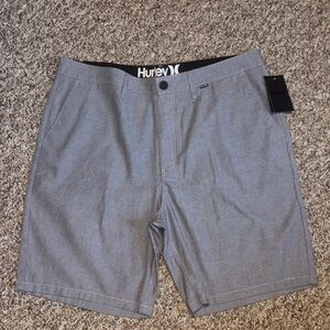 New Hurley Men's Flat Front Gray Shorts Porter Size 36